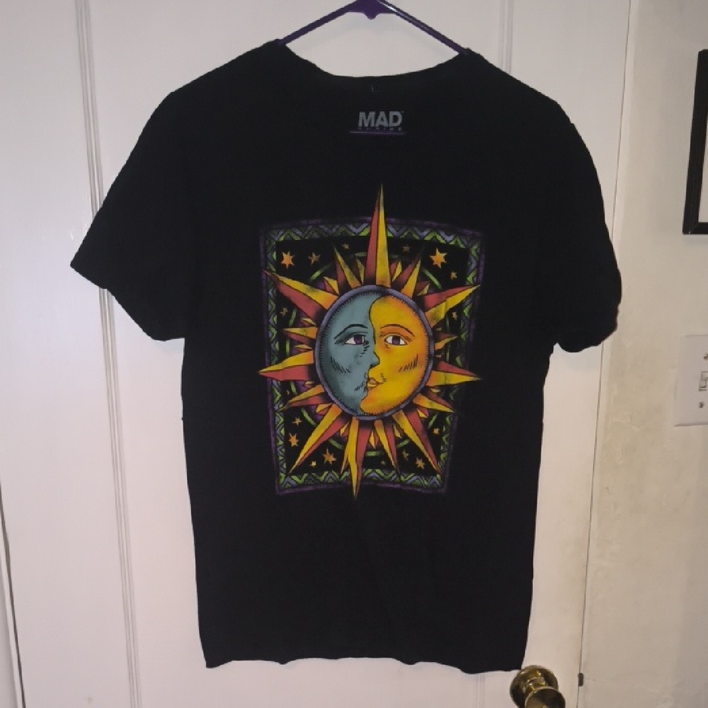 MAD Engine | Cosmic Black Tee with Sun and Moon